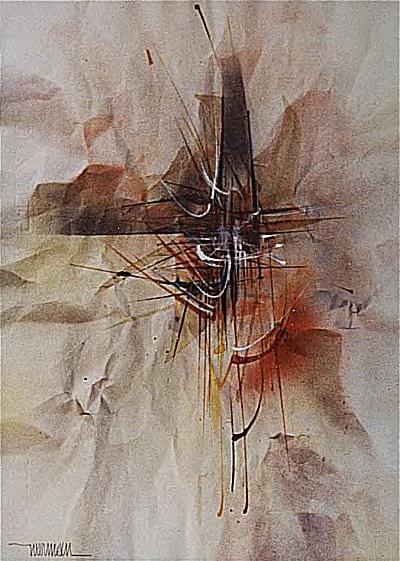 Leonardo Nierman - Space Dynamics - Original Painting - Mixed Media / Acrylic / Airbrush on Canvas 