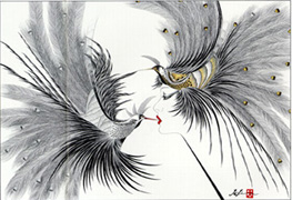 Hisashi Otsuka - Double Kiss - Limited Edition Lithograph