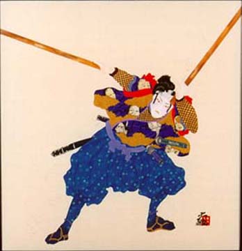 Hisashi Otsuka - Miyamoto Musashi - Limited Edition Mixed Media