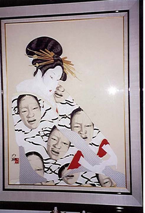 Hisashi Otsuka - Lady of Noh - Original Painting - Oil on Silk
