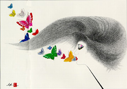 Hisashi Otsuka - Whispering Butterflies - Limited Edition Lithograph