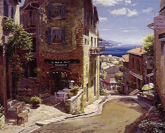 Sam Park - Hauts De Cagnes - Limited Edition Serigraph on Canvas