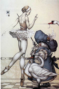 Michael Parkes - Ballet Mistress - Limited Edition Stone Lithograph