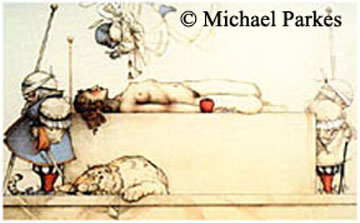 Michael Parkes - Educating Eve - Limited Edition Stone Lithograph