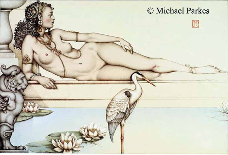 Michael Parkes - Oasis - Limited Edition Stone Lithograph