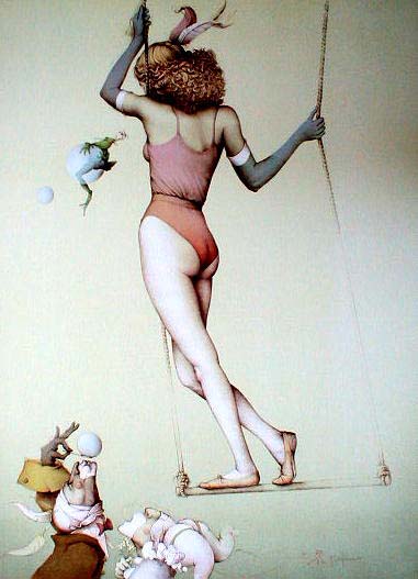 Michael Parkes - That Daring Young Frog - Limited Edition Stone Lithograph