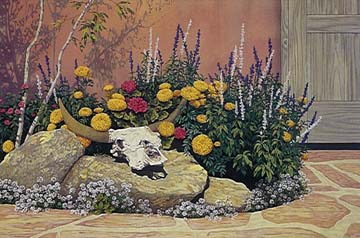 Lorna Patrick - Courtyard Garden - Limited Edition Serigraph