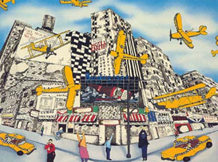 Linnea Pergola - Hailing A Sky Cab - Limited Edition Serigraph