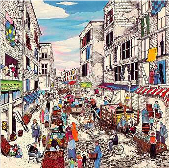 Linnea Pergola - Mulberry Street - Limited Edition Serigraph