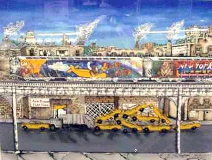 Linnea Pergola - Rush Hour Suite - Limited Edition Serigraph and Taxi Sculpture
