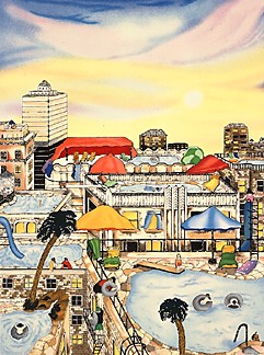Linnea Pergola - Summer In The City - Limited Edition Serigraph