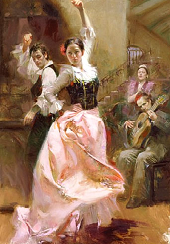 Daeni Pino - Dancing in Barcelona - Limited Edition Giclee on Canvas