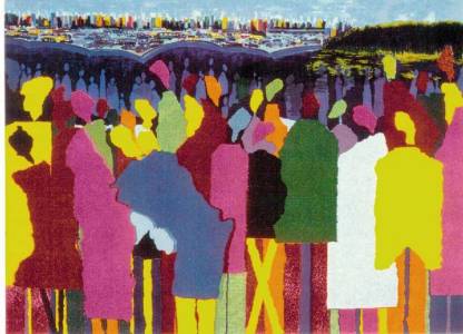 Leo Posillico - Artist Crossing - Limited Edition Serigraph