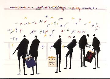 Leo Posillico - Shoppers - Limited Edition Serigraph