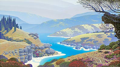 Bruce Ricker - View From Cypress Hill - Limited Edition Serigraph on Gesso Board