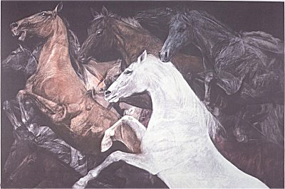 GH Rothe - While They Were Running - Limited Edition Mezzotint
