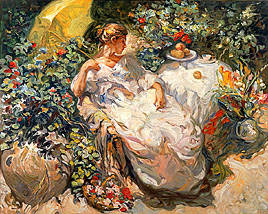 Royo - Sentada En El Jardin - Limited Edition Serigraph