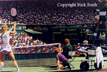 Rick Rush - 100th Anniversary of Women At Wimbledon - Limited Edition Serigraph