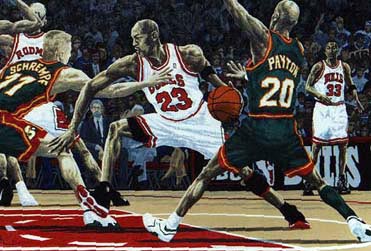 Rick Rush - Bulls: A Sunday Drive - Limited Edition Serigraph