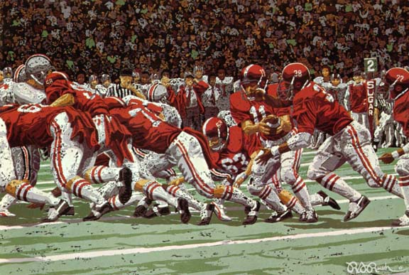 Rick Rush - Alabama vs. Ohio State 1978 Sugar Bowl - Limited Edition Serigraph
