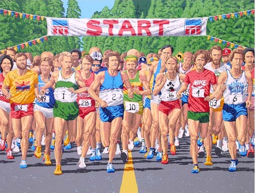 Rick Rush - Marathon - Limited Edition Serigraph