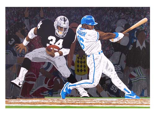 Rick Rush - Season after Season - Bo Jackson - Limited Edition Serigraph