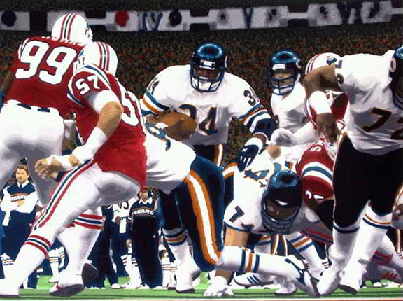 Rick Rush - Won for Papa Super Bowl XX 1986 - Limited Edition Serigraph