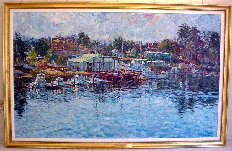 Marco Sassone - Santa Cruz Waterfront - Original Painting - Oil