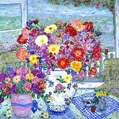 Herndon Fine Art offers authenticated Leslie Sayour fine art, including rare hand-signed limited edition serigraphs, impressionist floral oil paintings, and embellished canvases.