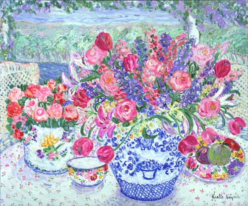 Leslie Sayour - Country Bouquet - Limited Edition Serigraph