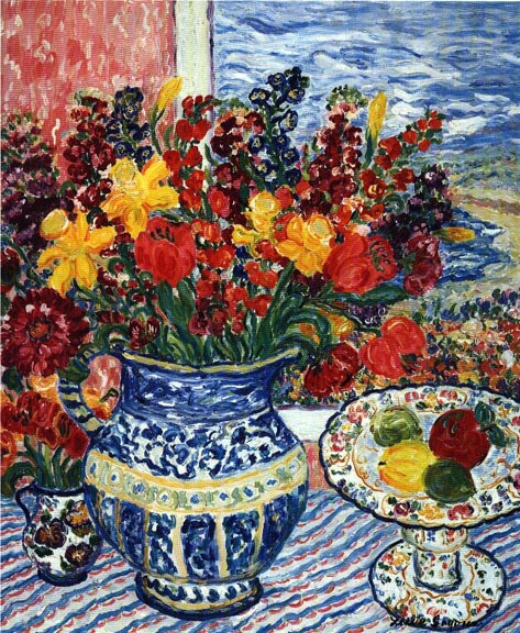 Leslie Sayour - Flowers From Bruce - Limited Edition Serigraph