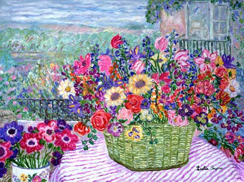Leslie Sayour - Garden Romance - Limited Edition Serigraph