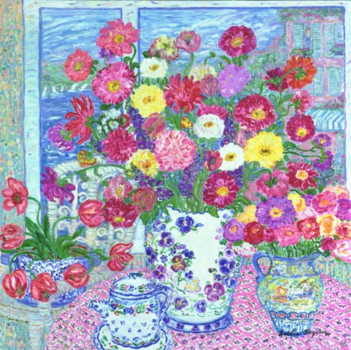 Leslie Sayour - Summer Villa - Limited Edition Serigraph