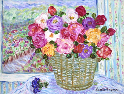 Leslie Sayour - Violets for Nicole - Limited Edition Serigraph