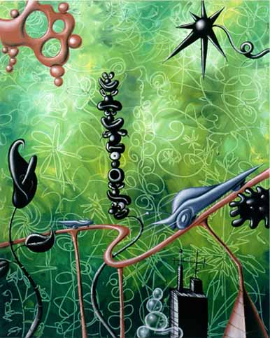 Kenny Scharf - Zoomarama - Original Painting - Oil on Canvas