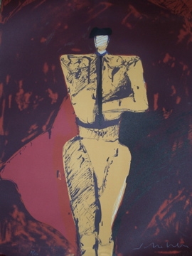Fritz Scholder - Portrait of a Matador - Limited Edition Lithograph