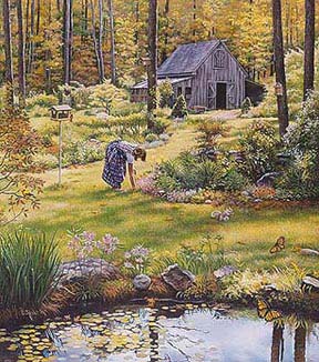 Tom Sierak - Back Yard Treasures - Limited Edition Lithograph 