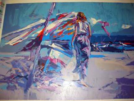 Nicola Simbari - Ostia Beach - Limited Edition Serigraph