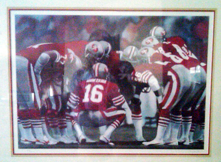 Daniel M. Smith - Huddle I with Montana - Limited Edition Offset Lithograph