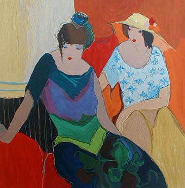 Itzchak Tarkay - Intimacy - Limited Edition Serigraph