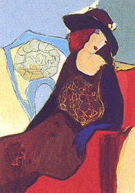 Itzchak Tarkay - Secrets - Limited Edition Serigraph