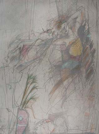 Janet Treby - Masked Dance II - Limited Edition Lithograph