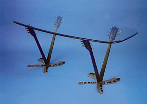 Paul Wegner - Guitar Set (Table) - Limited Edition Bronze Sculpture