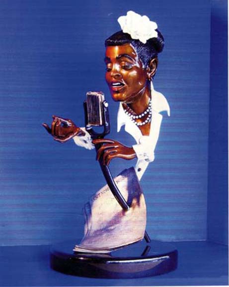 Paul Wegner - Portrait Of A Lady (Billie Holiday) - Limited Edition Bronze Sculpture