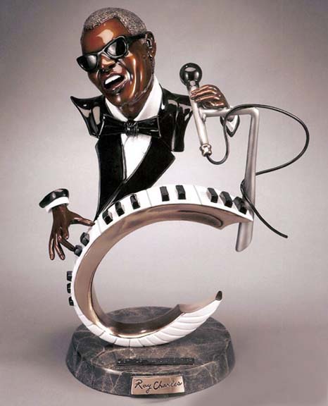 Paul Wegner - Ray Charles - Limited Edition Bronze Sculpture