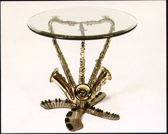 Paul Wegner - Sax Table - Limited Edition Bronze Sculpture