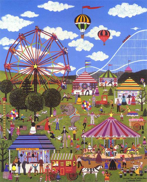 Jane Wooster Scott - Carnival Time at Willow Bend - Limited Edition Serigraph