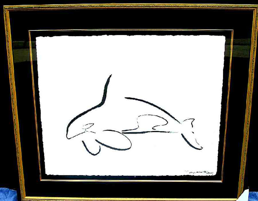 Wyland - Orca - Original Painting - Brush Drawing