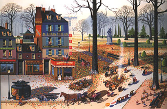 Hiro Yamagata - Fallen Leaves - Limited Edition Serigraph