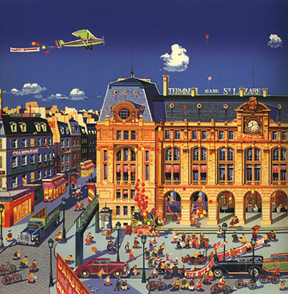 Hiro Yamagata - Gare St. Lagara - Limited Edition Serigraph